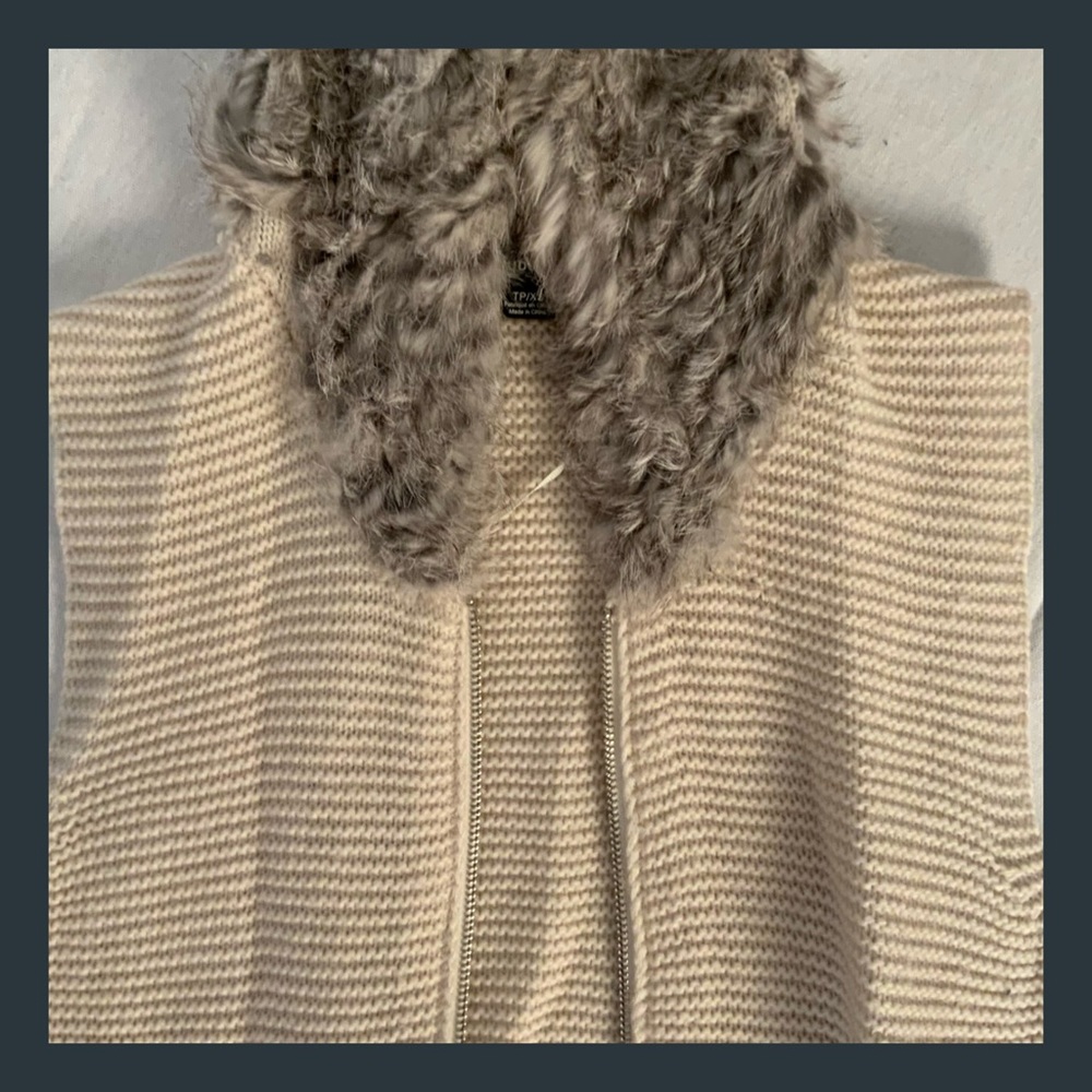 RUDSAK Fur Lined Sleeveless Cardigan